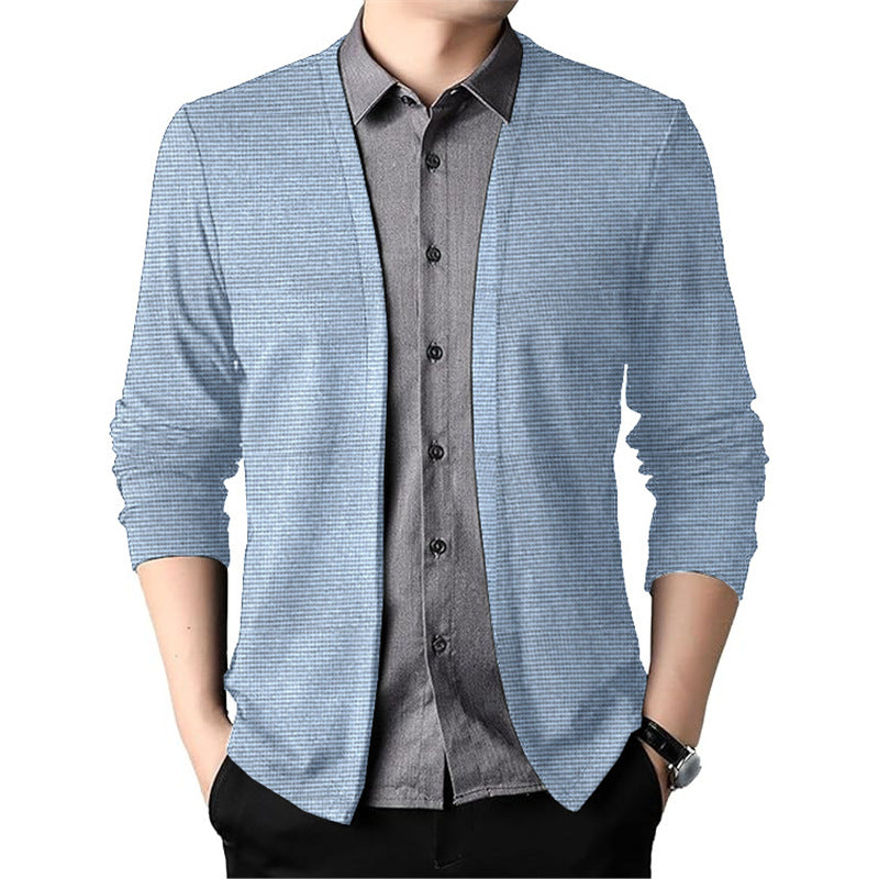 Cardigan pour hommes structuré avec bords ouverts Chic und Stil