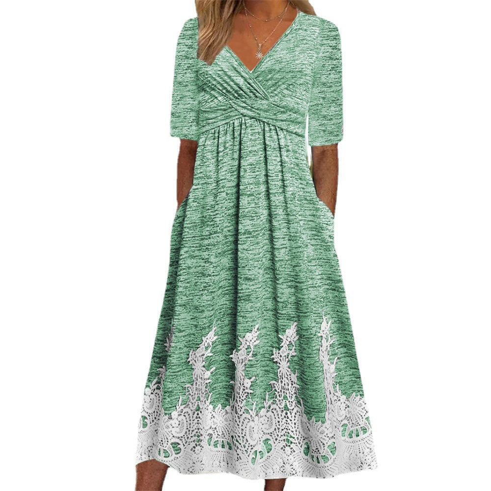 Robe midi en dentelle pour femmes Chic und Stil