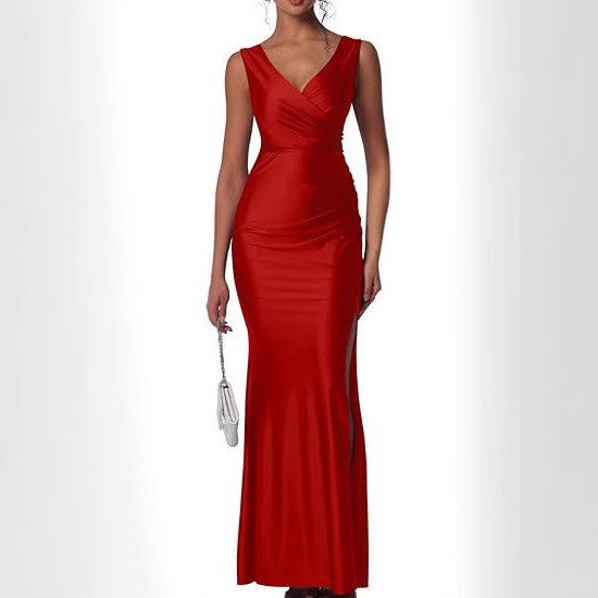 Robe de soirée élégante pour femmes avec une coupe ajustée et une ouverture sur le côté Chic und Stil