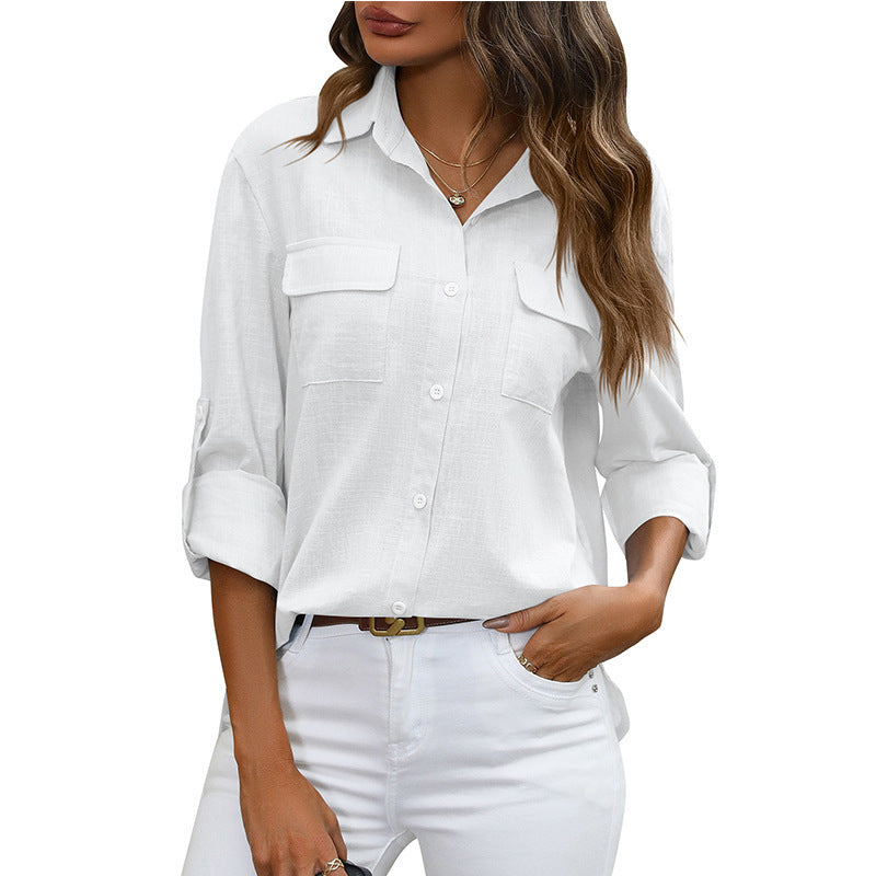 Blouse à manches longues tendance pour dames Chic und Stil