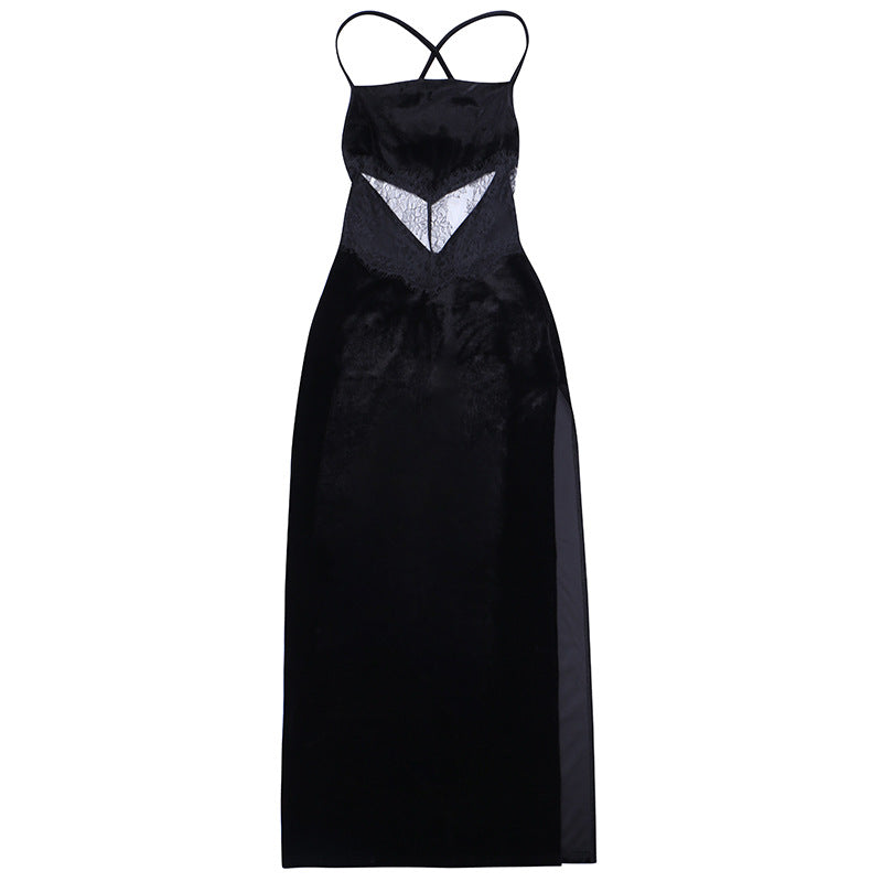 Robe maxi bodycon élégante à dentelle pour femme Chic und Stil