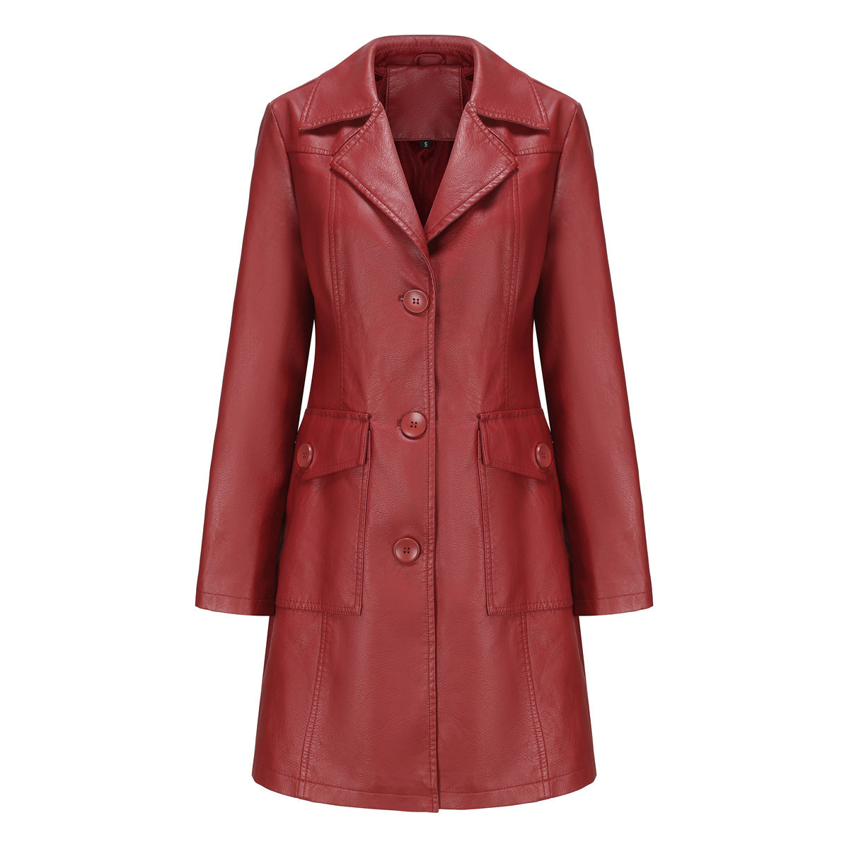 Blazer en faux cuir tendance pour femmes avec poches pratiques Chic und Stil