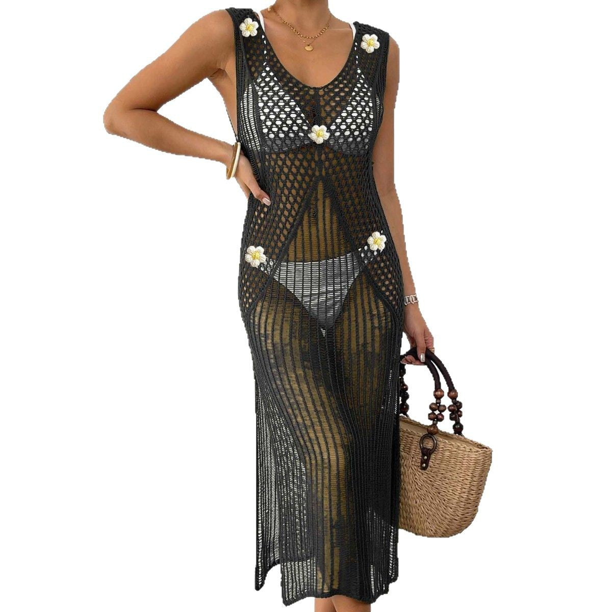 Robe maxi d'été en crochet pour femmes Chic und Stil