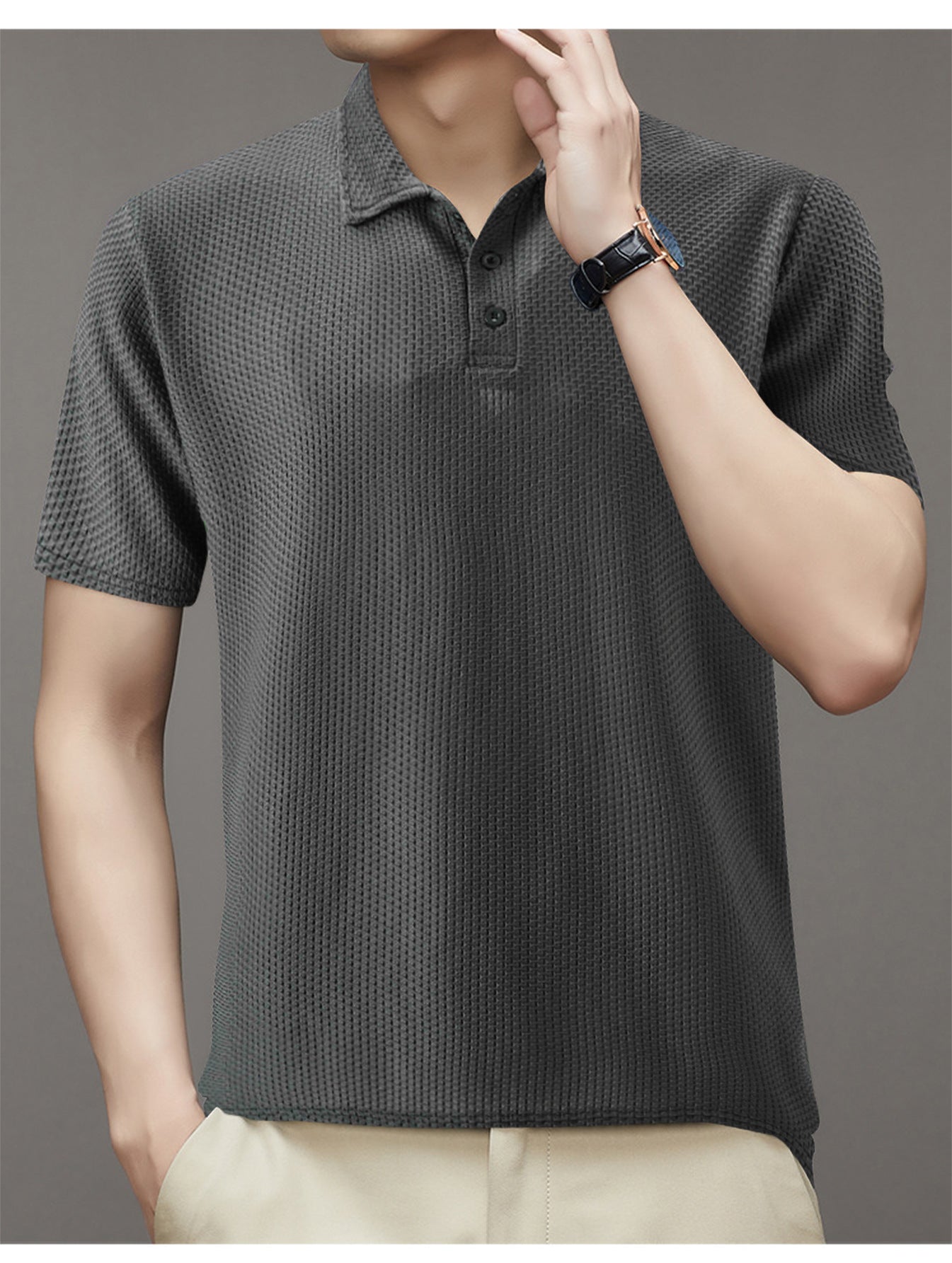 Hommes Polo en Structure Chic und Stil