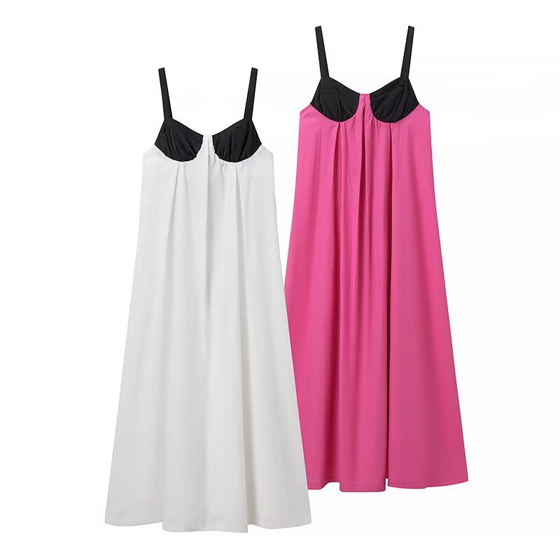 Robe maxi pour femmes avec un haut moulant et une jupe fluide Chic und Stil