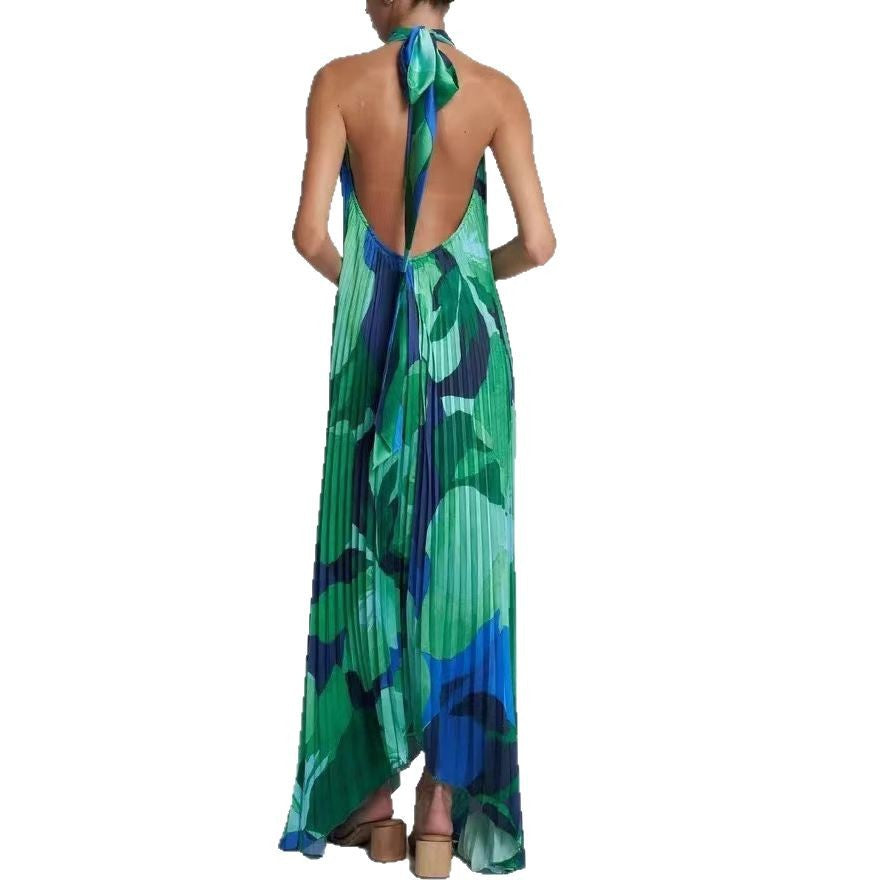 Robe maxi avec plis et motif floral pour femmes Chic und Stil