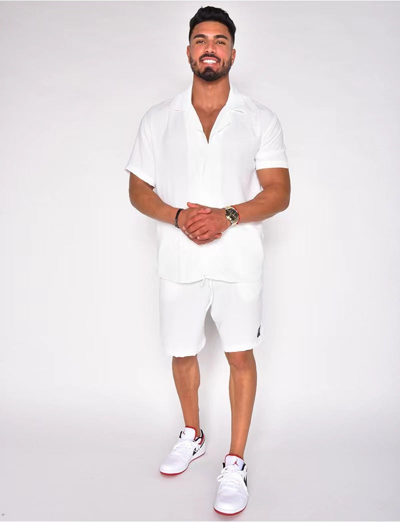 Chemise à manches courtes pour hommes Set Chic und Stil