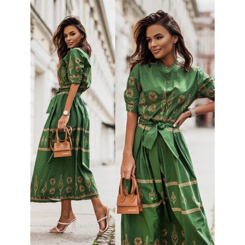 Robe maxi bohémienne pour femmes avec broderie détaillée Chic und Stil