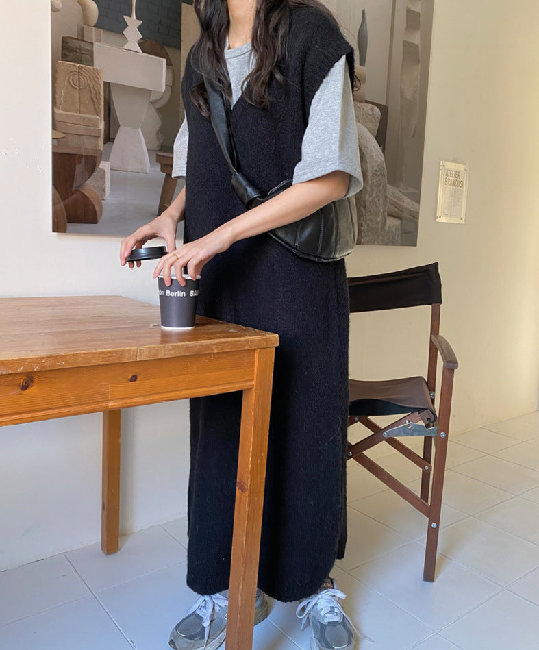 Robe maxi en tricot confortable Chic und Stil pour femmes