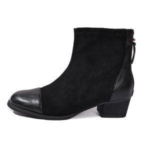 Bottines élégantes pour dames en daim doux avec des accents à la mode Chic und Stil