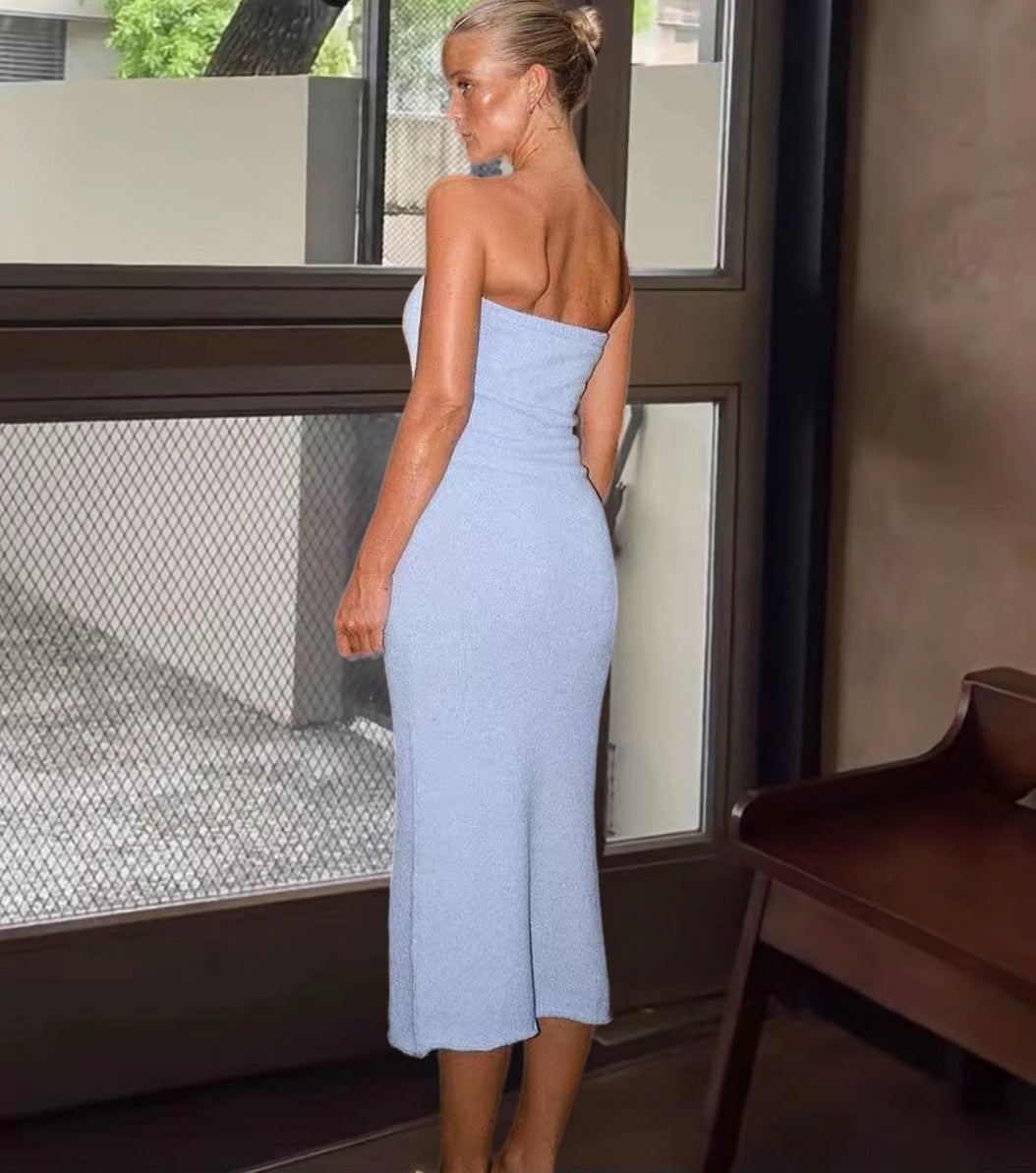 Robe portefeuille ajustée pour femmes avec décolleté plongeant Chic und Stil