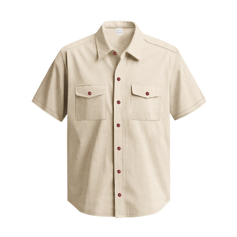 Chemise à manches courtes pour hommes avec surface structurée et poches poitrine pratiques Chic und Stil