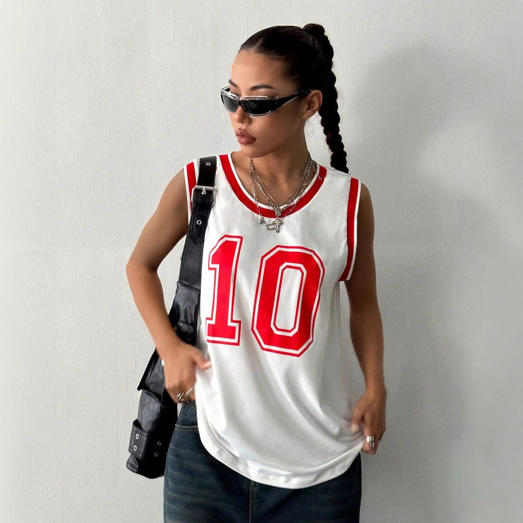 Dame Débardeur de sport avec impression numérique accrocheuse Chic und Stil