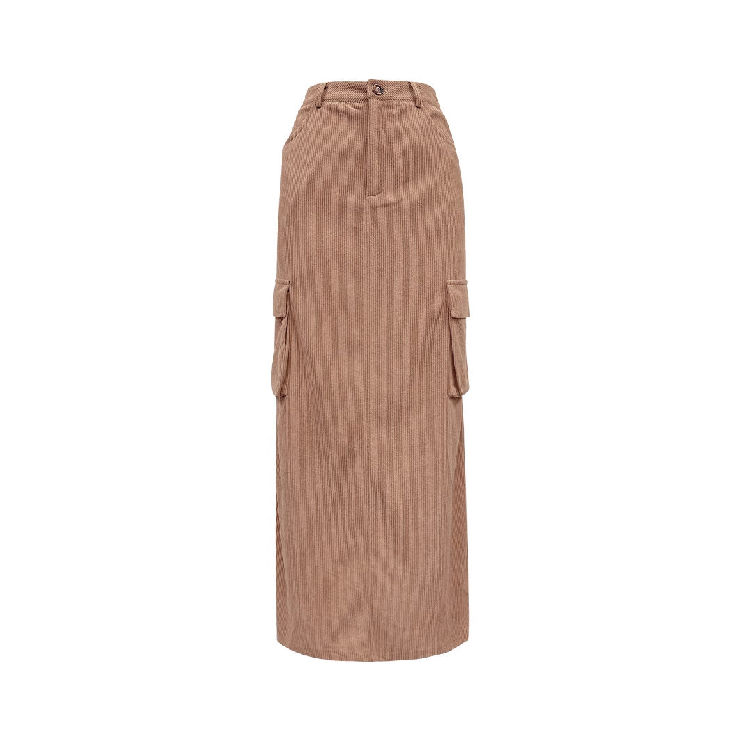 Jupe maxi femme avec poches cargo pratiques et détails de boutons Chic und Stil