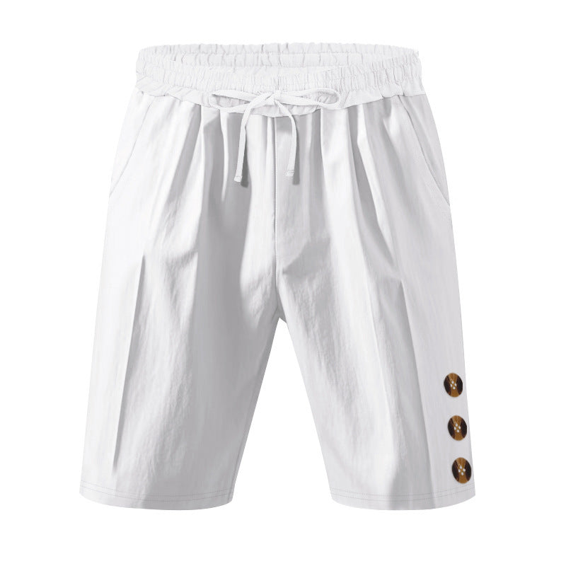 Shorts de loisirs pour hommes avec ceinture élastique et poches latérales pratiques Chic und Stil