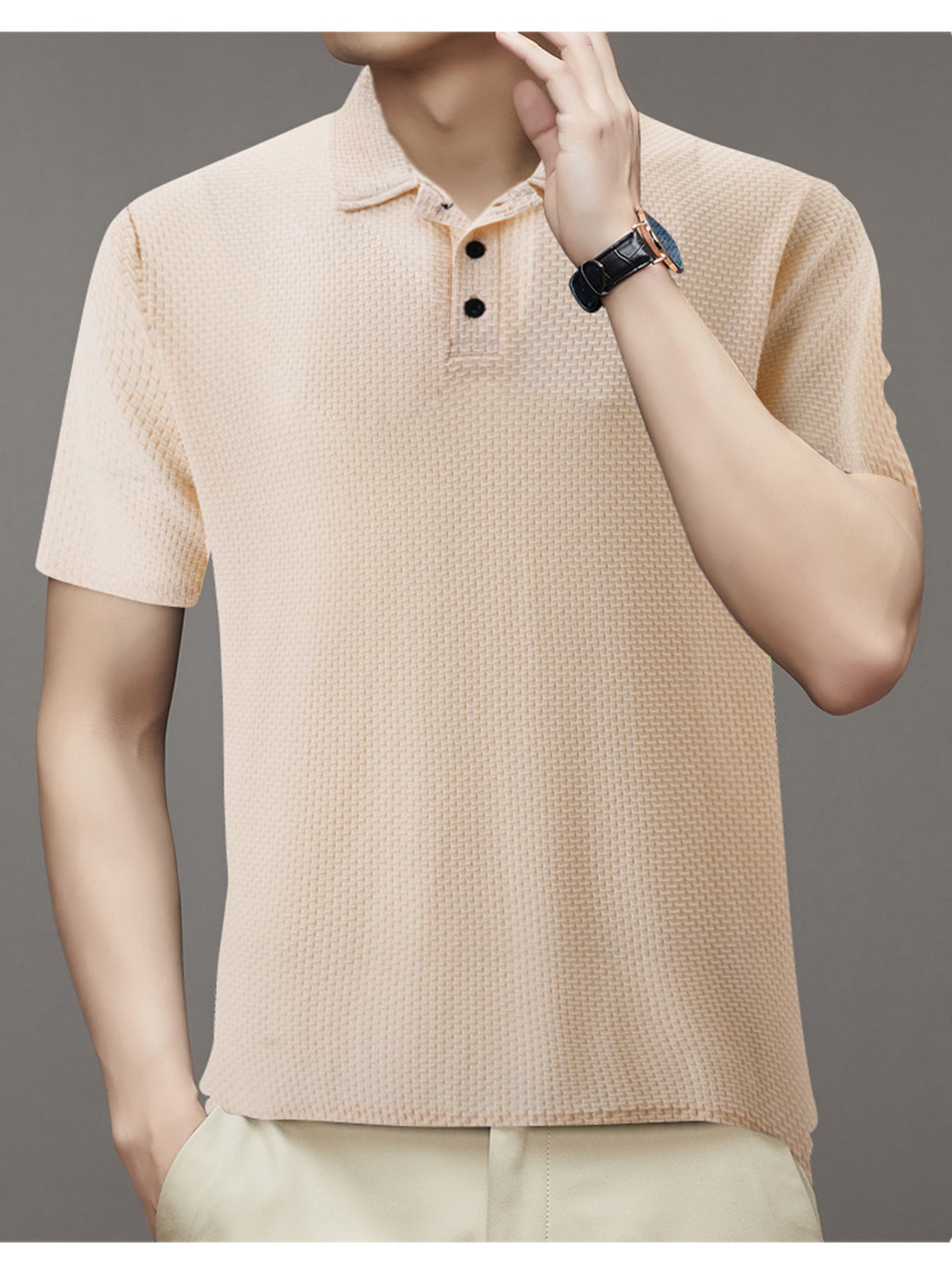 Hommes Polo en Structure Chic und Stil