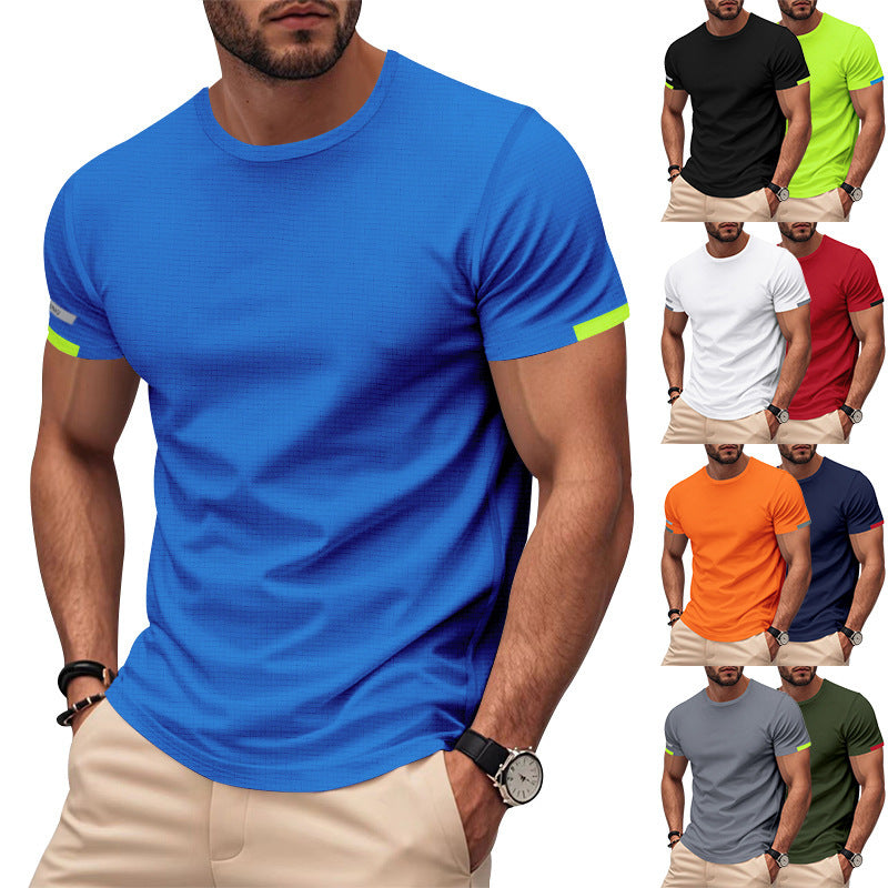 T-shirt de sport pour hommes en tissu respirant avec des détails réfléchissants Chic und Stil
