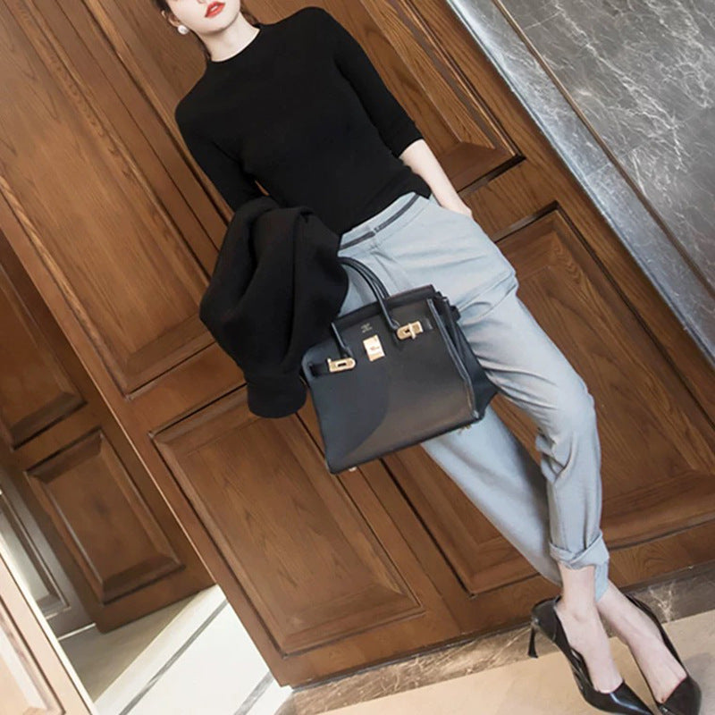 Pantalon de bureau ajusté pour femmes Chic und Stil