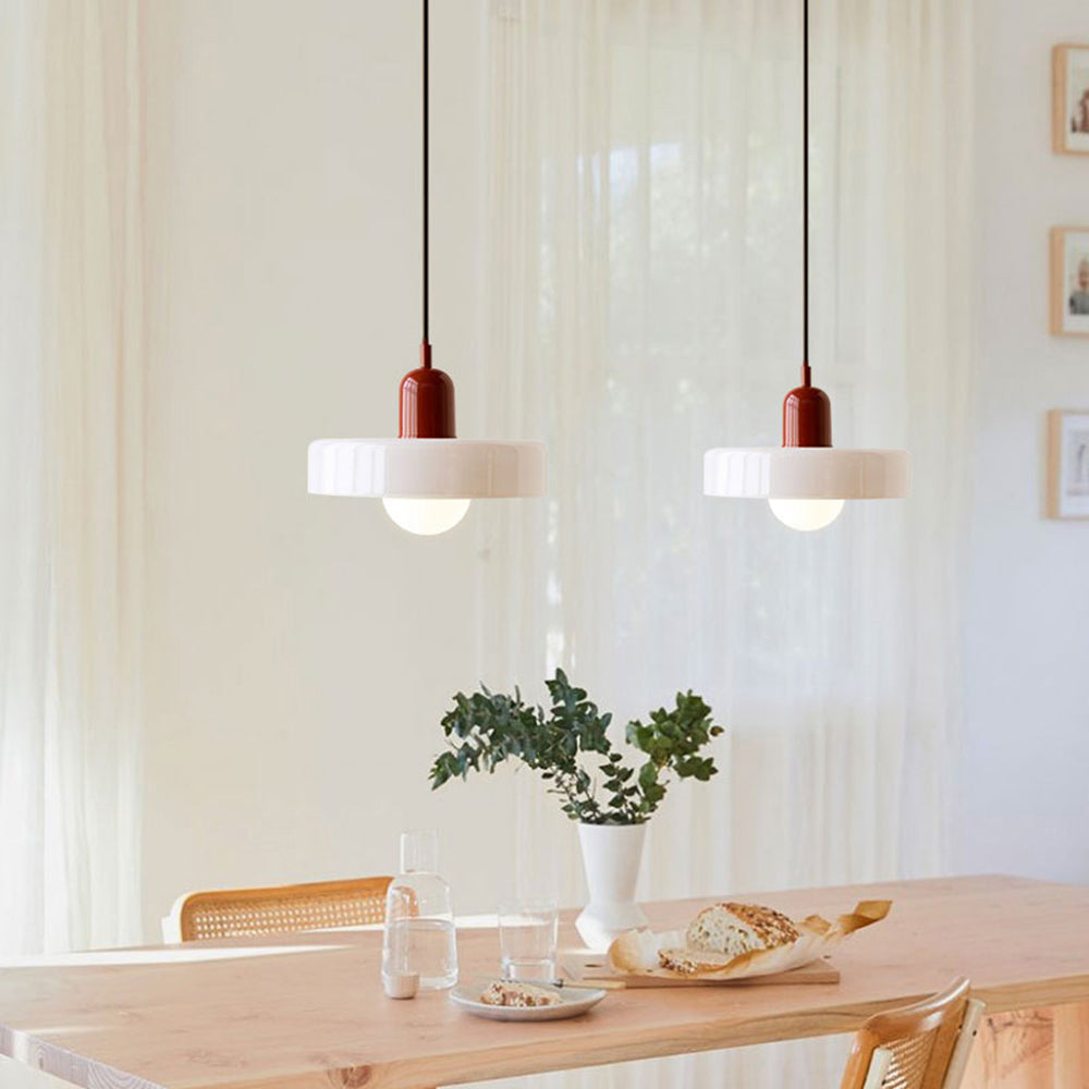 Chic and Style | Pendant lights made of colored glass | Elegant pendant light in Bauhaus style | Designer lamp for living room and dining room