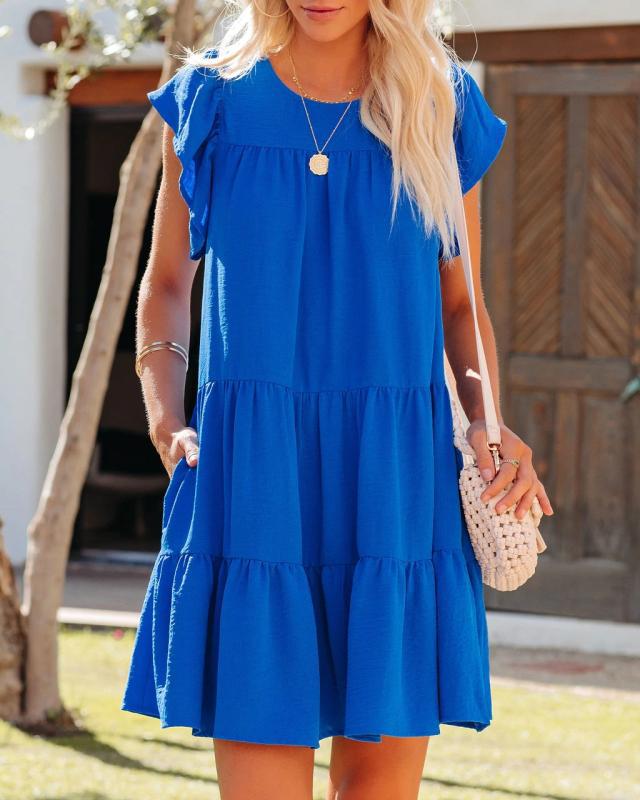 Robe mini à volants pour dames Chic und Stil