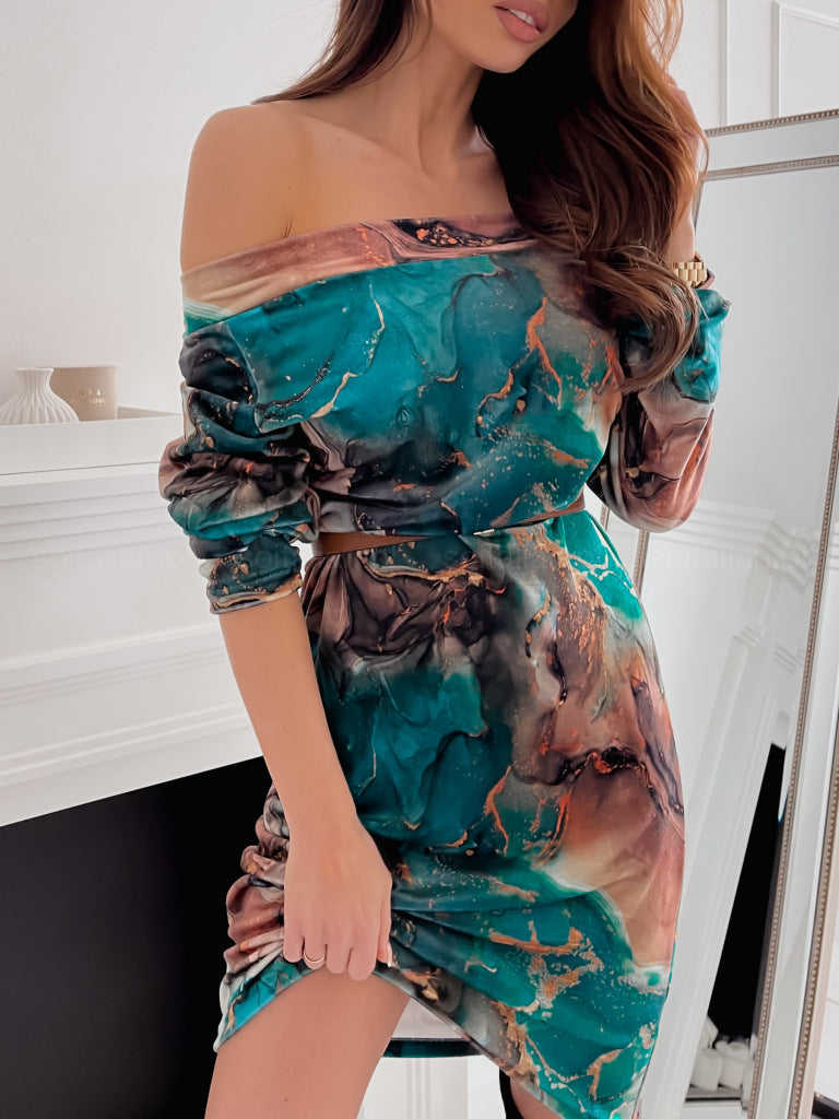 Women's Leopard Print Off-Shoulder Mini Dress Chic and Style