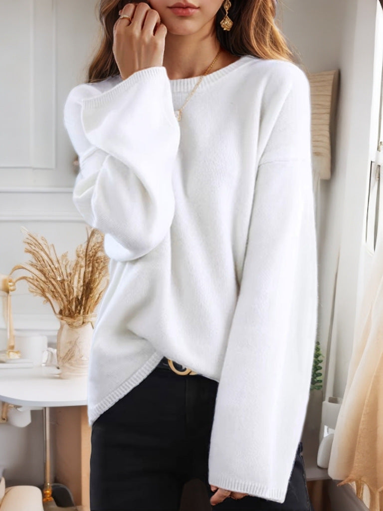 Dames Pull en tricot confortable avec coupe décontractée et manches larges Chic und Stil