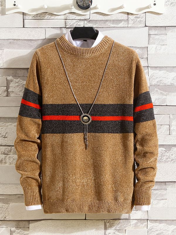 Pull homme à la mode avec design rayé et grand confort Chic und Stil