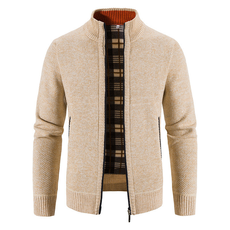Veste en tricot pour hommes avec col montant moderne et poches pratiques Chic und Stil