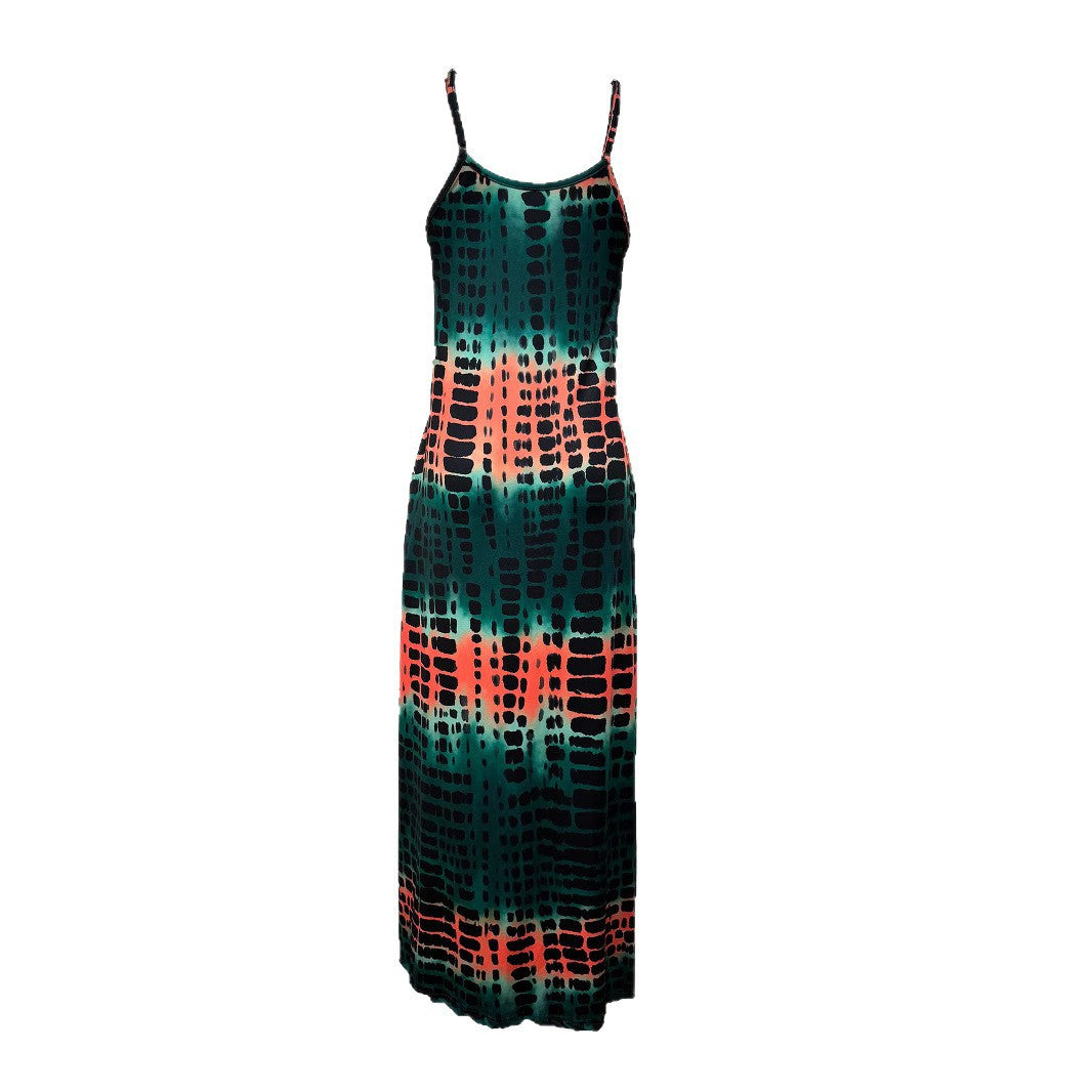 Robe maxi femme avec décolleté en V profond et fente latérale Chic und Stil