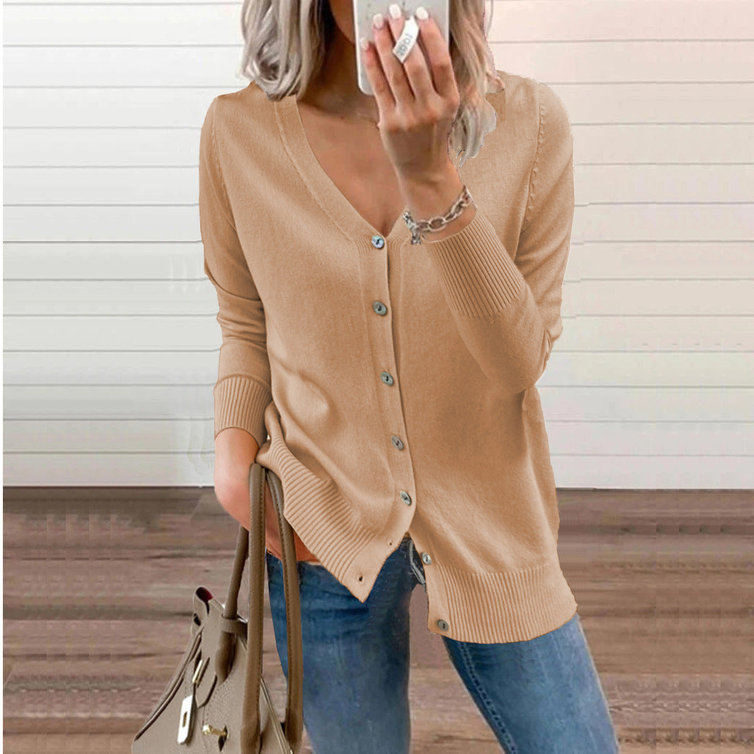 Cardigan pour dames avec des devant boutonnables et décolleté en V Chic und Stil