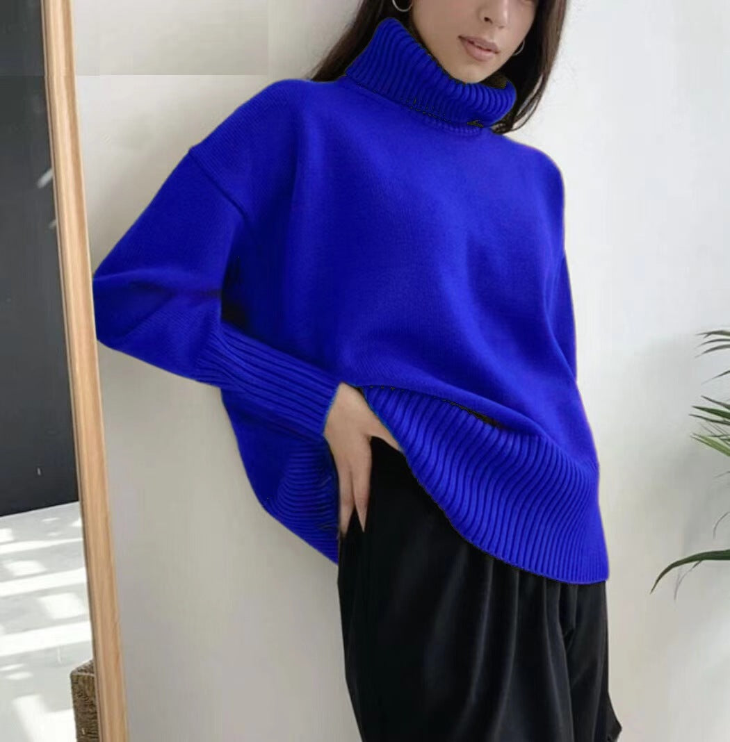 Pull à col loop pour femmes en matériau doux Chic und Stil