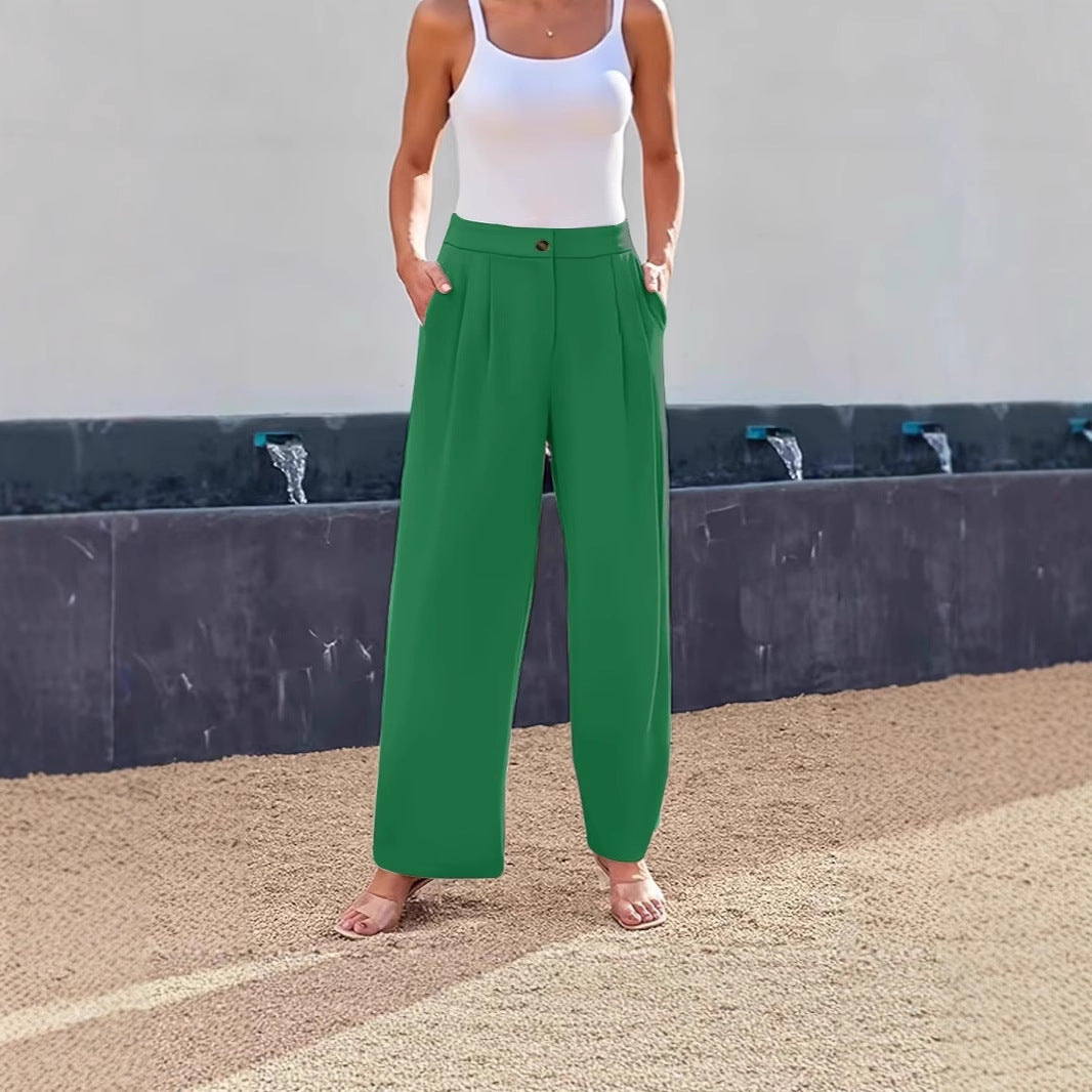 Pantalon taille haute élégant et décontracté pour femmes avec poches pratiques Chic und Stil