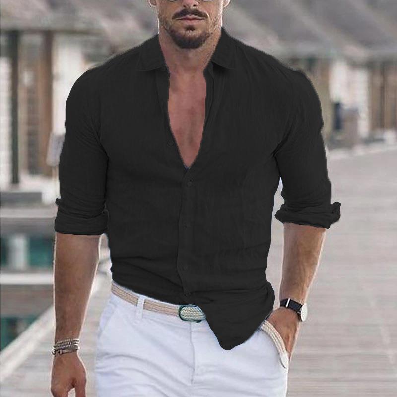 Chemise en lin pour hommes avec coupe moderne et design cintré Chic und Stil