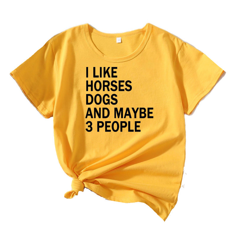 T-shirt décontracté pour femme avec citation Chic und Stil