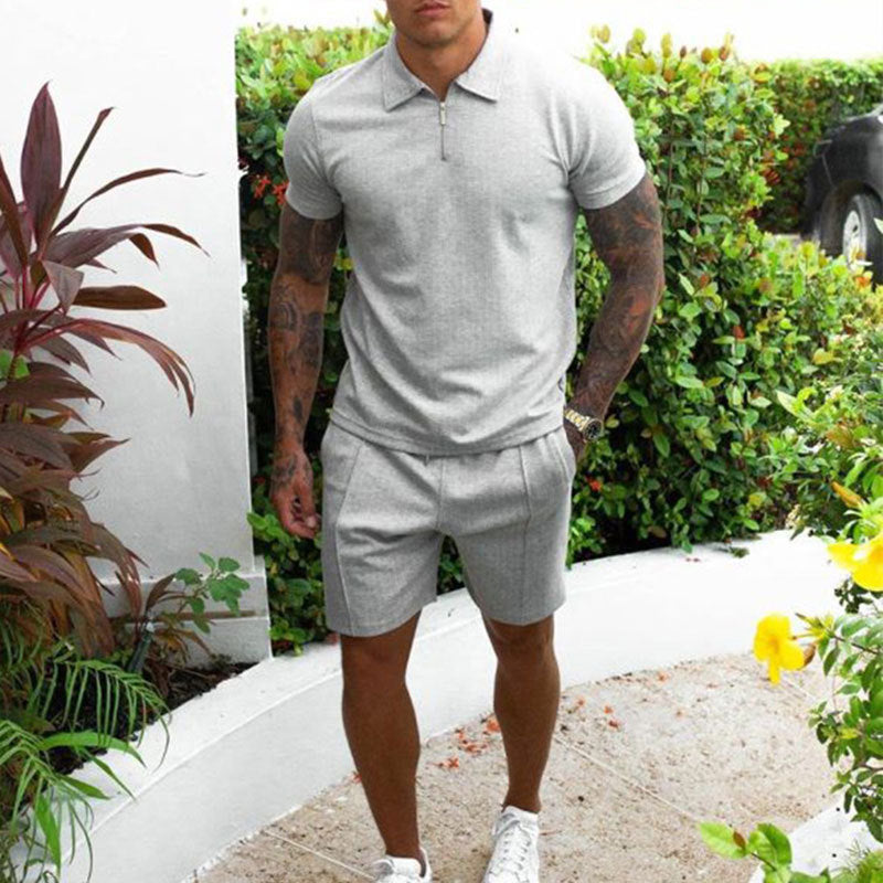 Hommes Ensemble de polo et de shorts de loisirs confortable Chic und Stil
