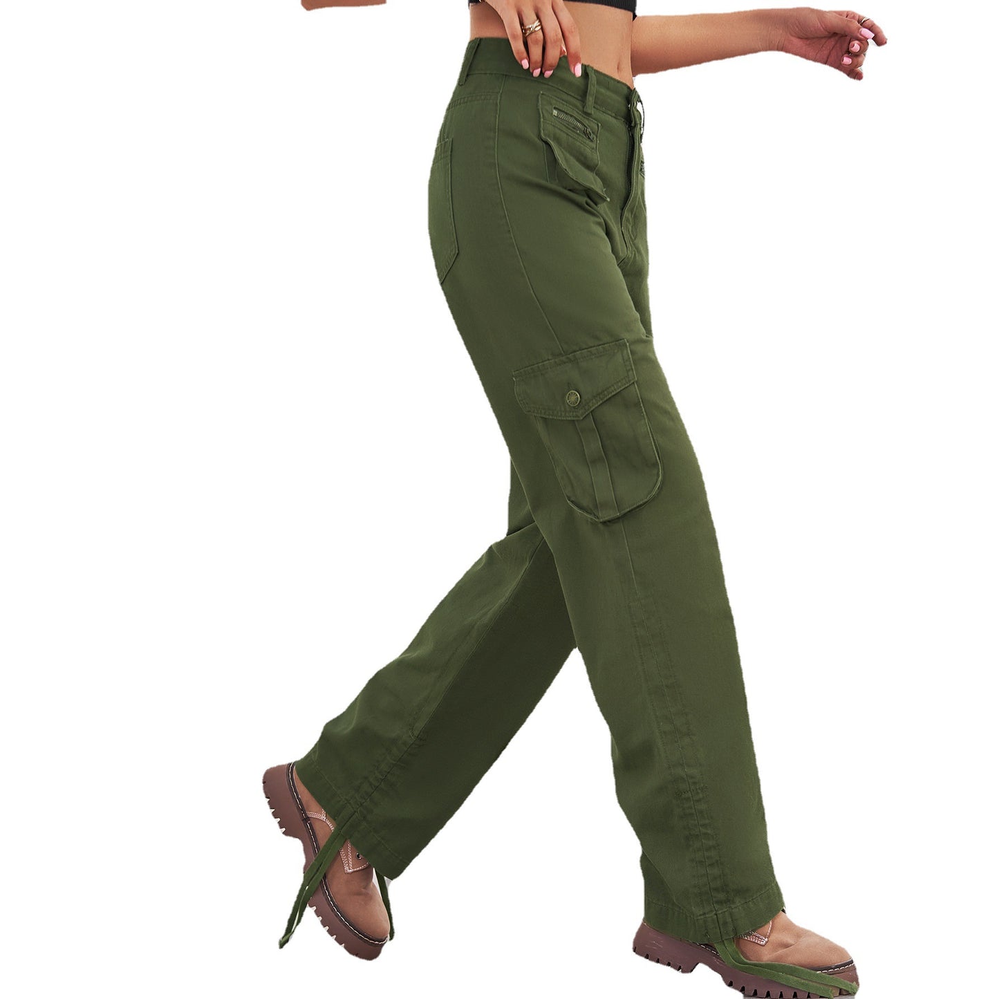 Women's cargo pants with practical deep pockets and an adjustable hem Chic und Stil