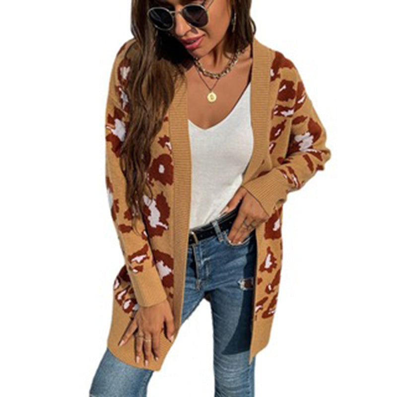 Veste tricot modeste pour dames avec des motifs animaliers créatifs et une coupe décontractée Chic und Stil