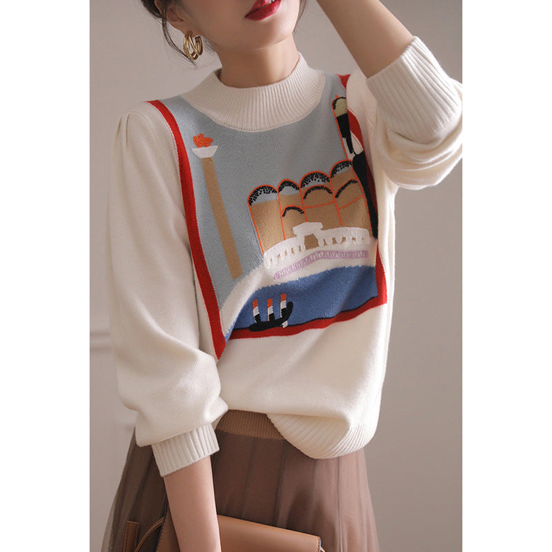 Pull en maille artistique pour femmes Chic und Stil