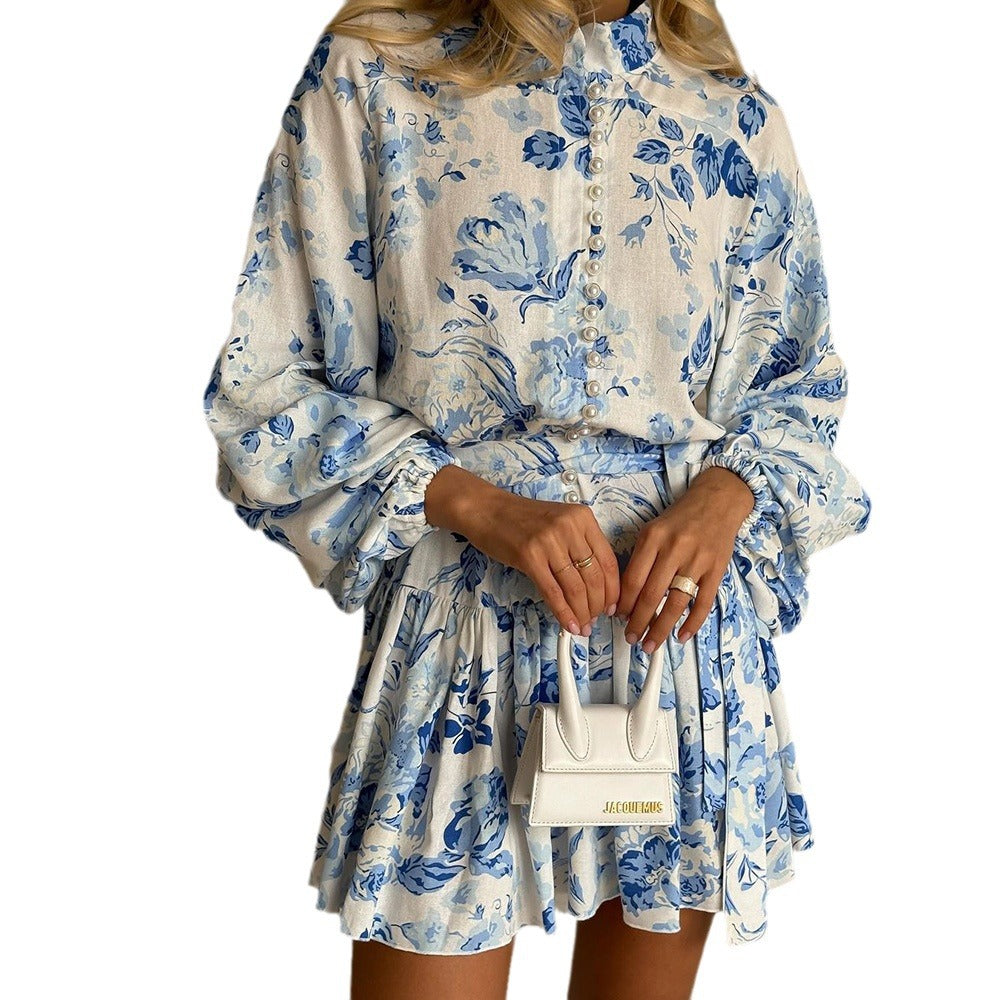 Robe fourreau pour femmes avec col victorien et ourlet à volants Chic und Stil