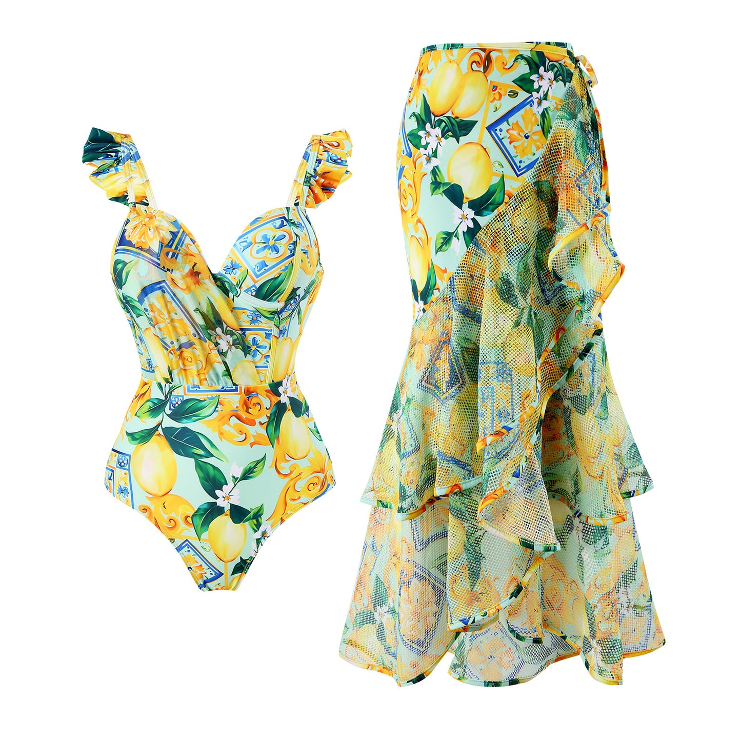 Maillot de bain pour dames avec jupe portefeuille élégante et détails froncés raffinés Chic und Stil