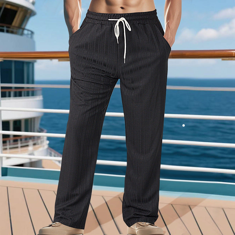 Pantalons de loisirs confortables pour hommes avec taille élastique et poches latérales pratiques Chic und Stil