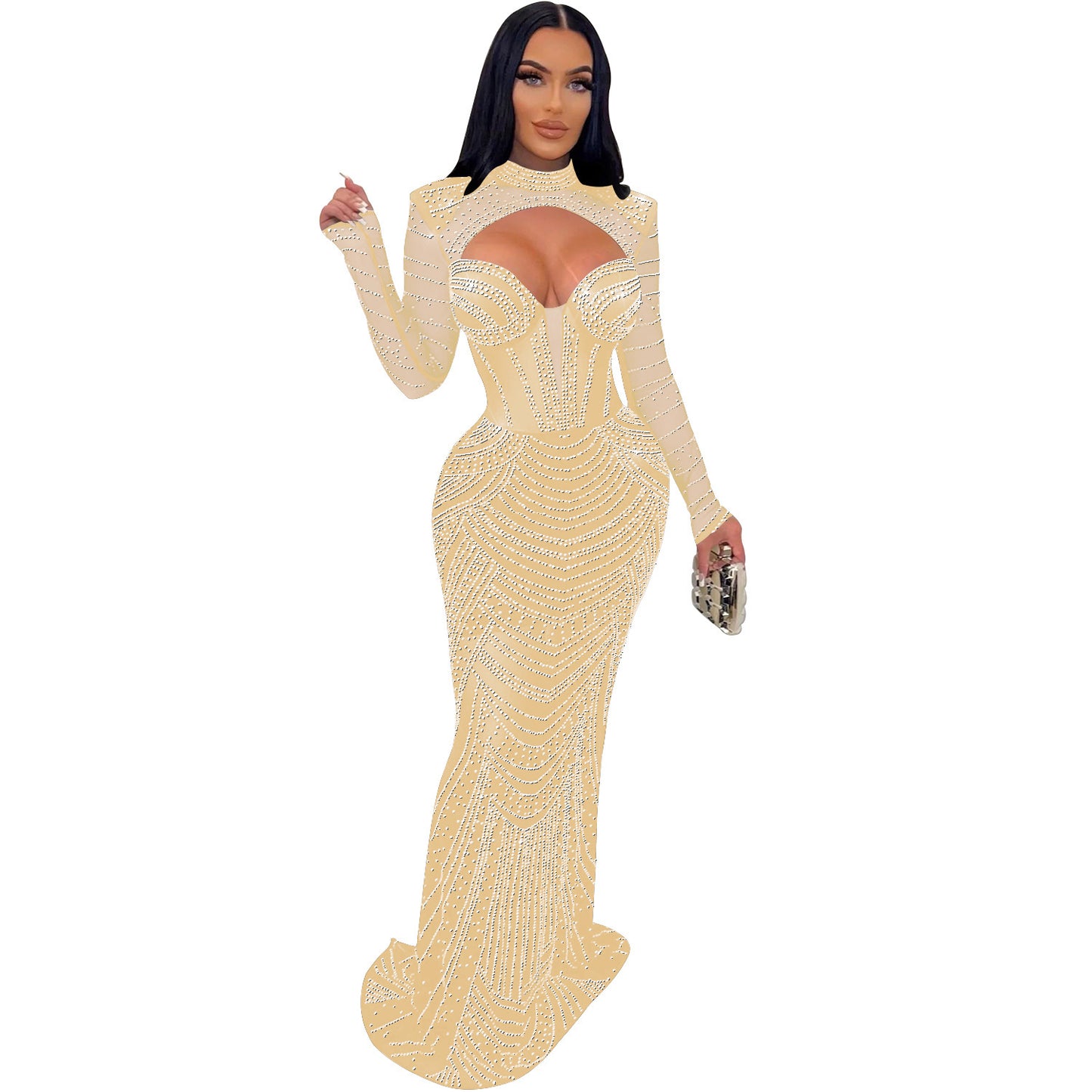 Robe de soirée élégante pour femmes avec embellissements Chic und Stil