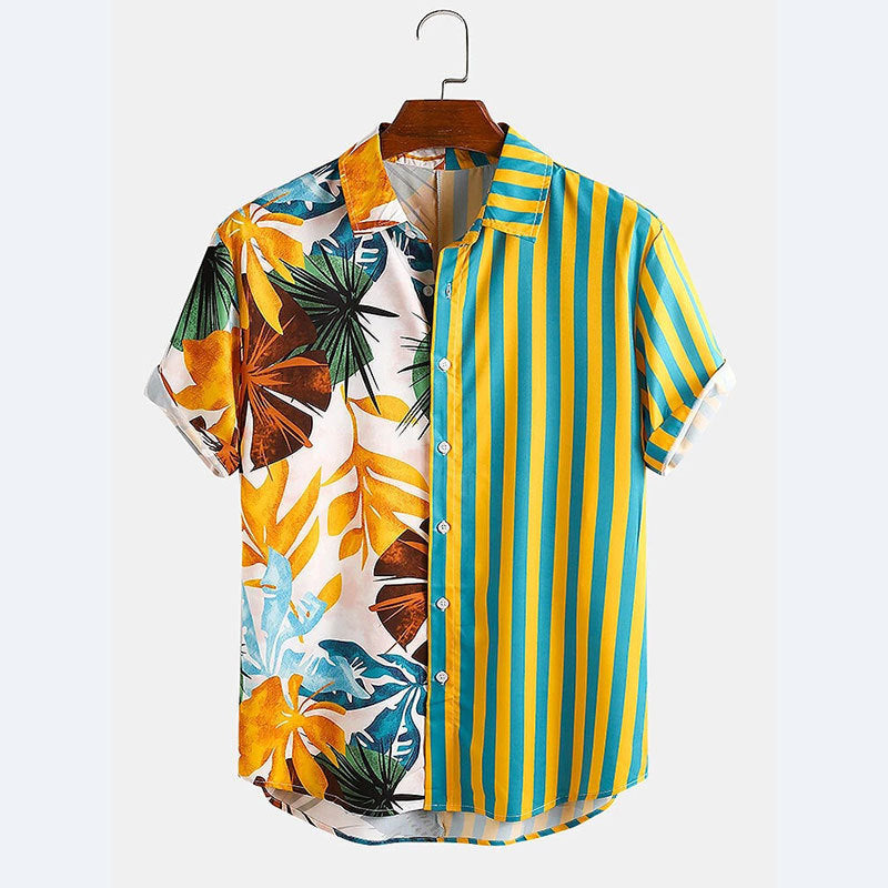 Chemise à manches courtes pour hommes avec motif coloré et design d'été Chic und Stil