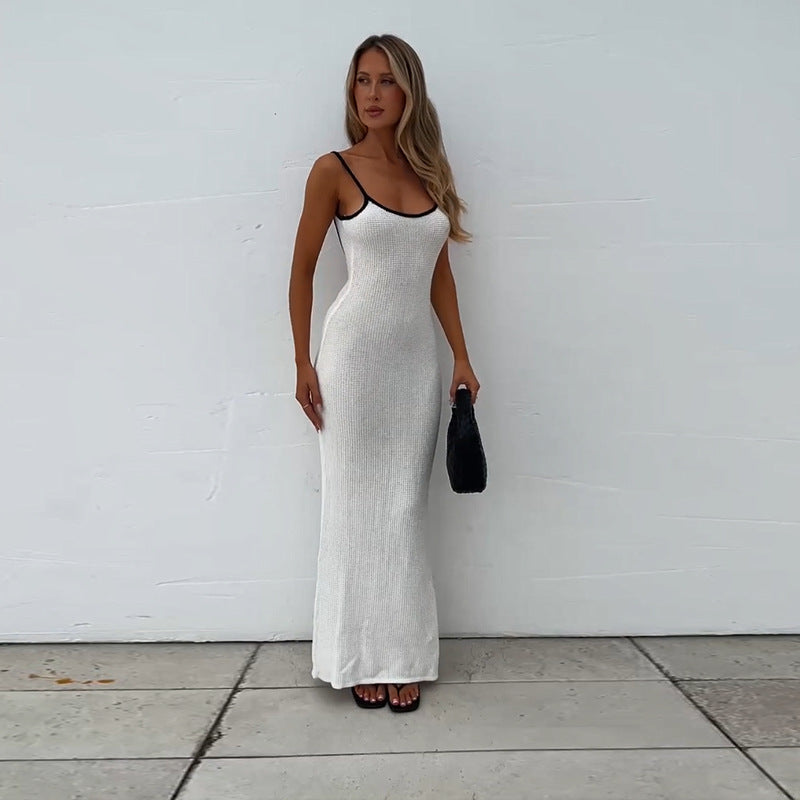 Robe maxi côtelée élégante pour femmes Chic und Stil