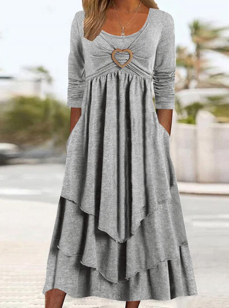 Robe de couche décontractée pour femmes avec détail en forme de cœur et poches Chic und Stil