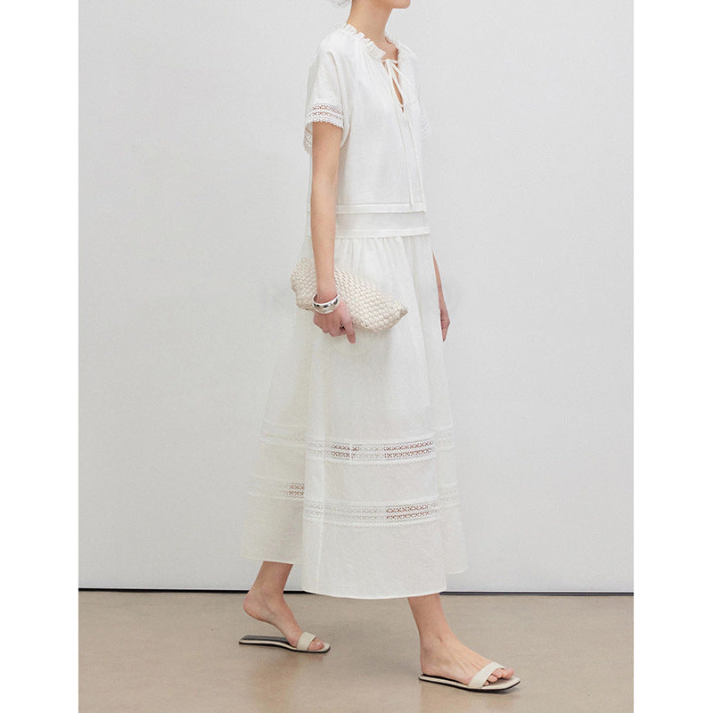 Robe maxi bohémienne à volants pour femmes Chic und Stil