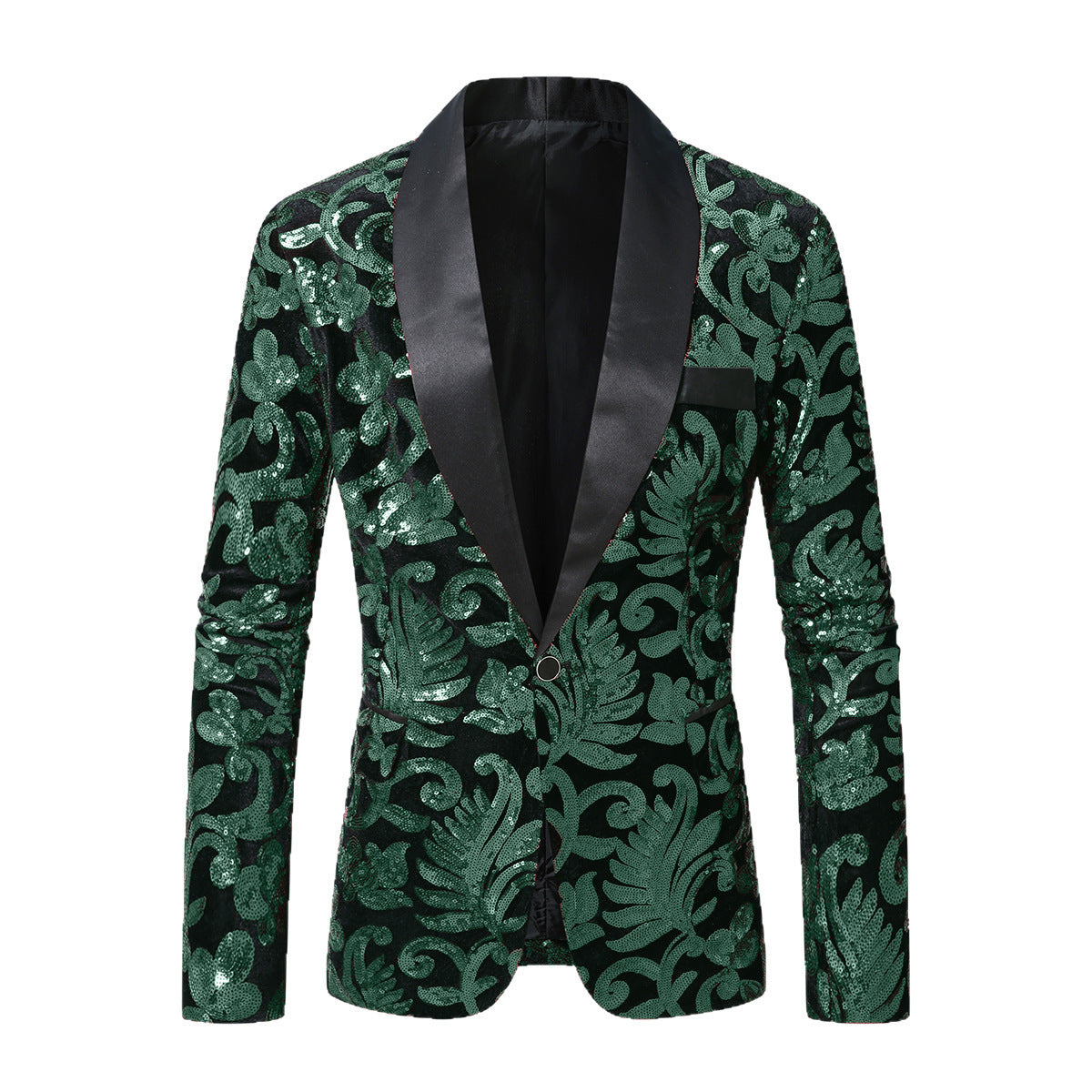 Blazer élégant pour femmes en sequins avec design floral et coupe luxueuse Chic und Stil