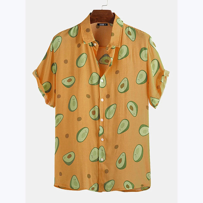 Chemise à manches courtes pour hommes avec motif avocat frais Chic und Stil