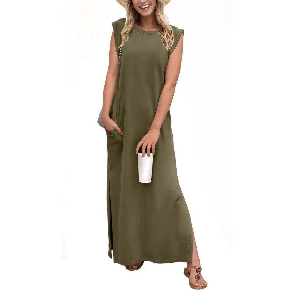 Robe maxi confortable pour femmes en matériau doux avec une coupe étroite Chic und Stil