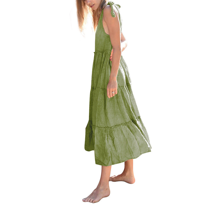 Robe maxi à niveaux pour femmes avec bretelles réglables Chic und Stil